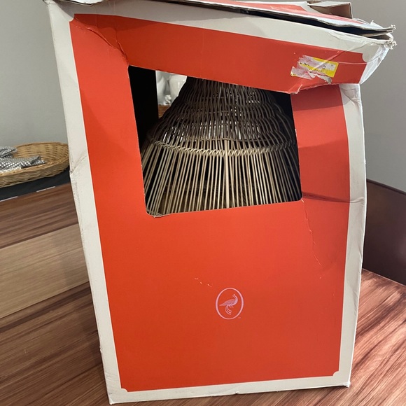 17" LED Outdoor Solar Pendant Natural - Opalhouse - Picture 6 of 10